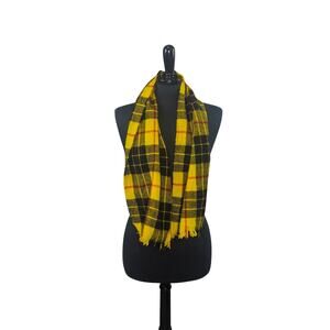 Vintage Dress Macleod Plaid Tartan Wool Scarf John Wanamaker Red Leaf